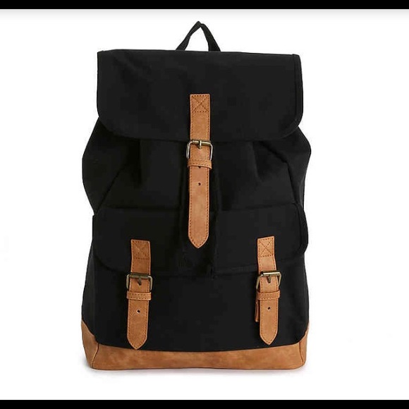 Handbags - Canvas Black Backpack